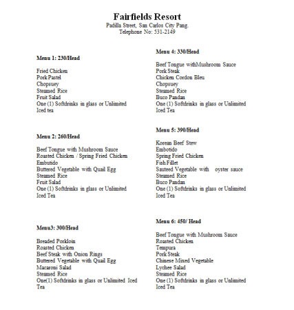Fairfields-Resort-menu-price-1